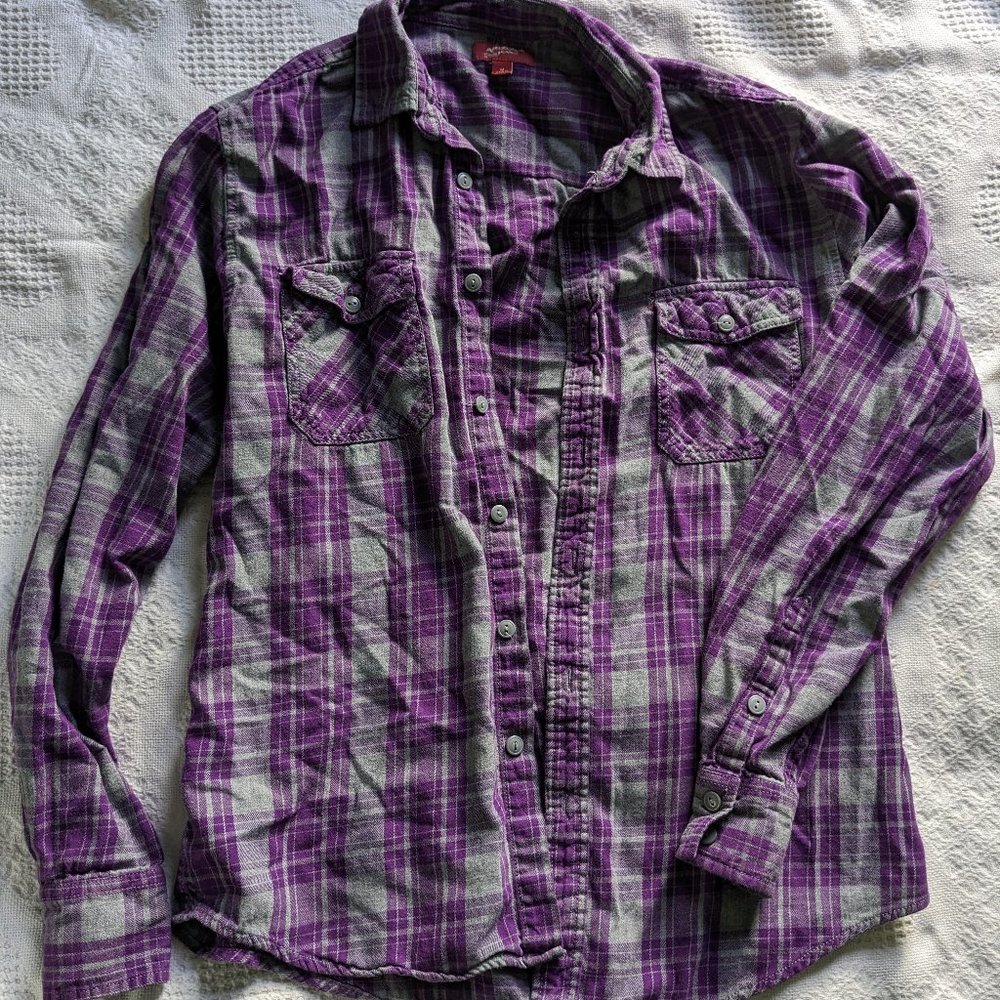 Purple Arizona cozy flannel Men's Sz M